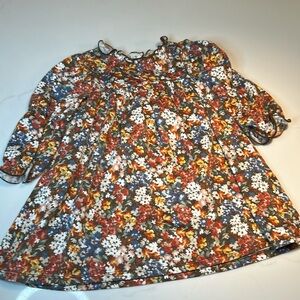 Bonnie Baby Kids 2 Piece Floral Long Sleeve Dress with Matching Underwear 24M